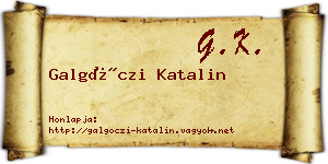 Galgóczi Katalin névjegykártya