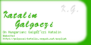 katalin galgoczi business card